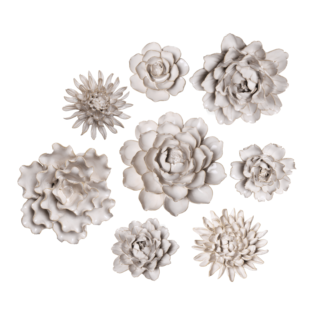 Ceramic Flower Coastal Curated Collection #1 - Chive US Wholesale