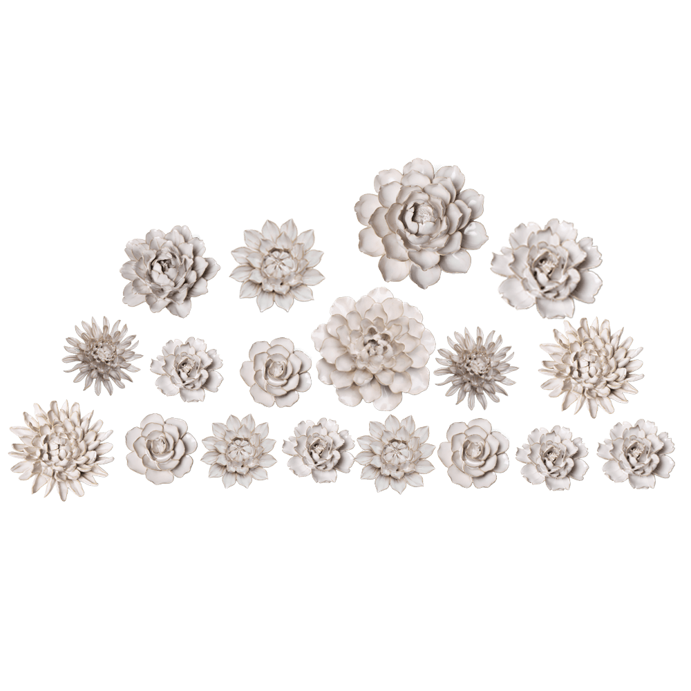 Ceramic Flower Coastal Curated Collection #3 - Chive US Wholesale