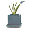 Cube & Saucer Ceramic Pot With Drainage Hole Kit