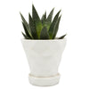 Diamond Porcelain Modern Indoor Plant Pot With Saucer Kit