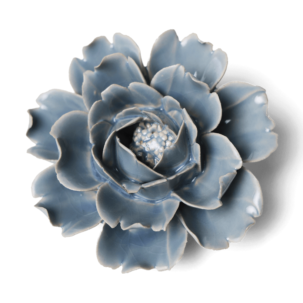 English Garden Ceramic Flower Blue Rose - Chive US Wholesale