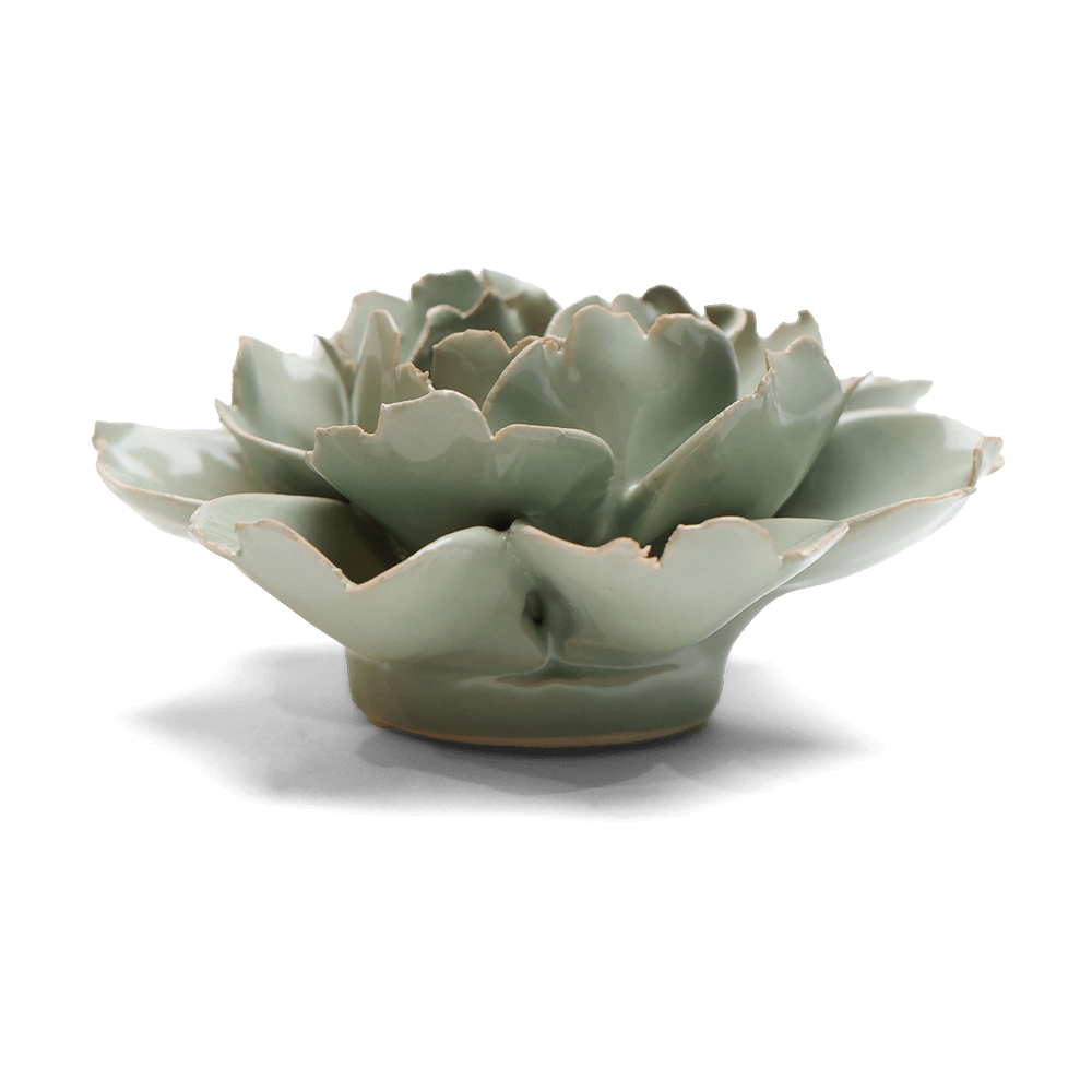 English Garden Ceramic Flower Green Rose - Chive US Wholesale