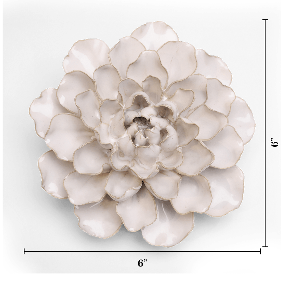 English Garden Ceramic Flower White Water Lily - Chive US Wholesale