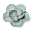 English Garden Ceramic Flower Teal Lotus - Chive US Wholesale