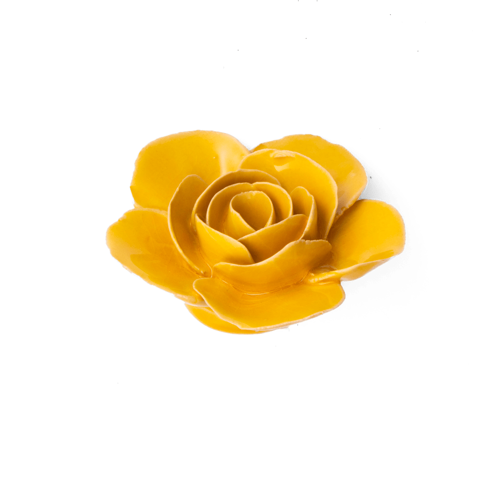 France Ceramic Flower Yellow Ranunculus - Chive US Wholesale