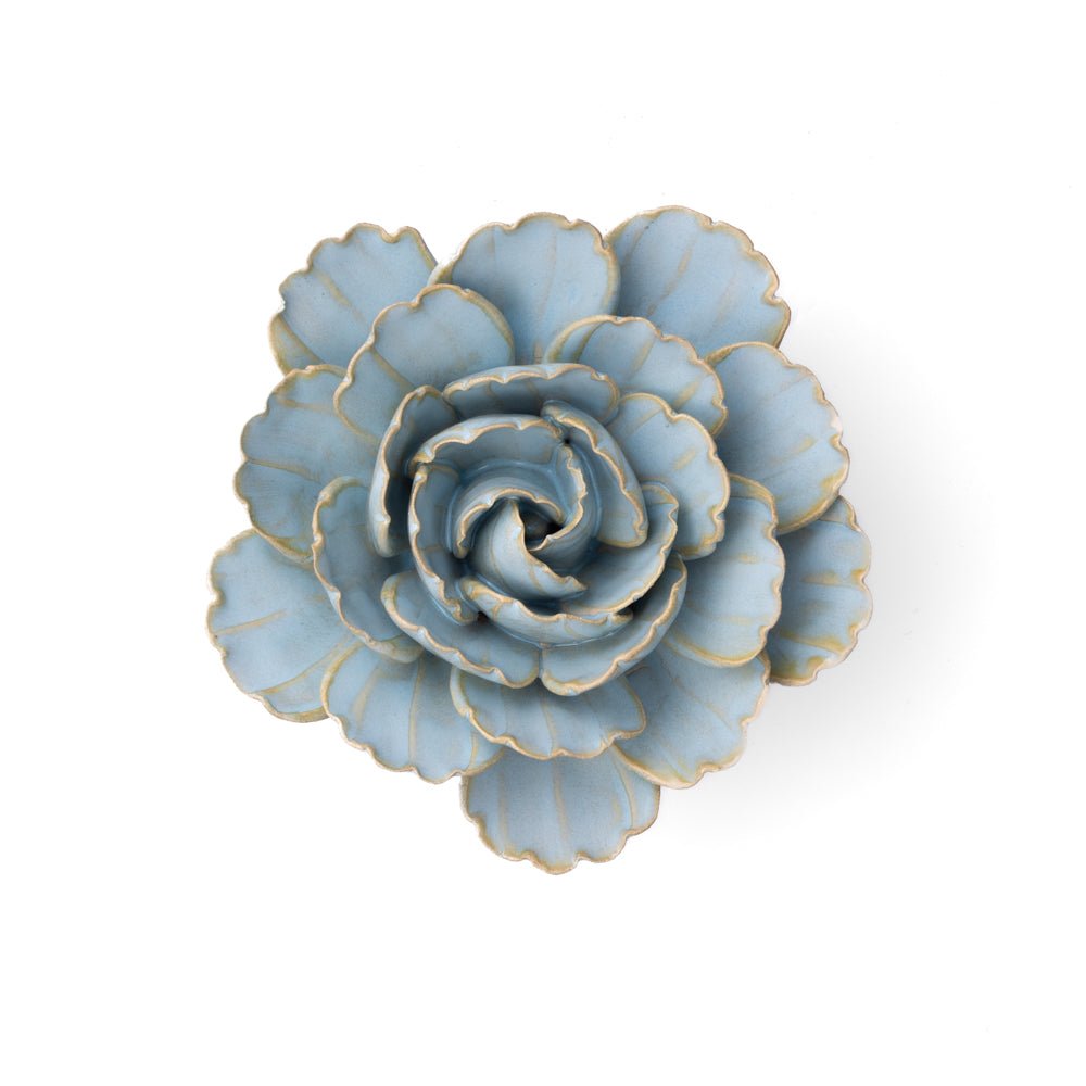 France Ceramic Flower Wall Art Teal Gardenia - Chive US Wholesale