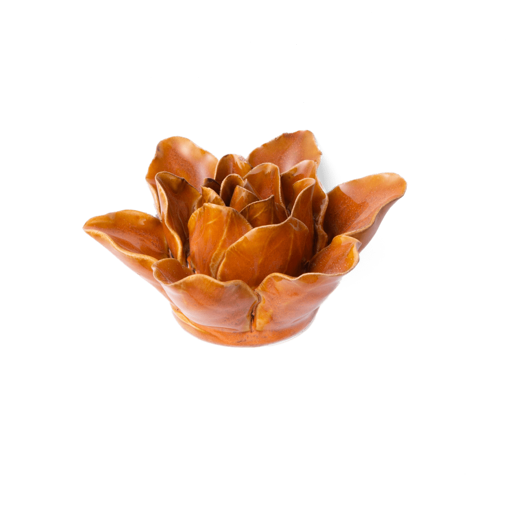 France Ceramic Flower Rust Lily - Chive US Wholesale