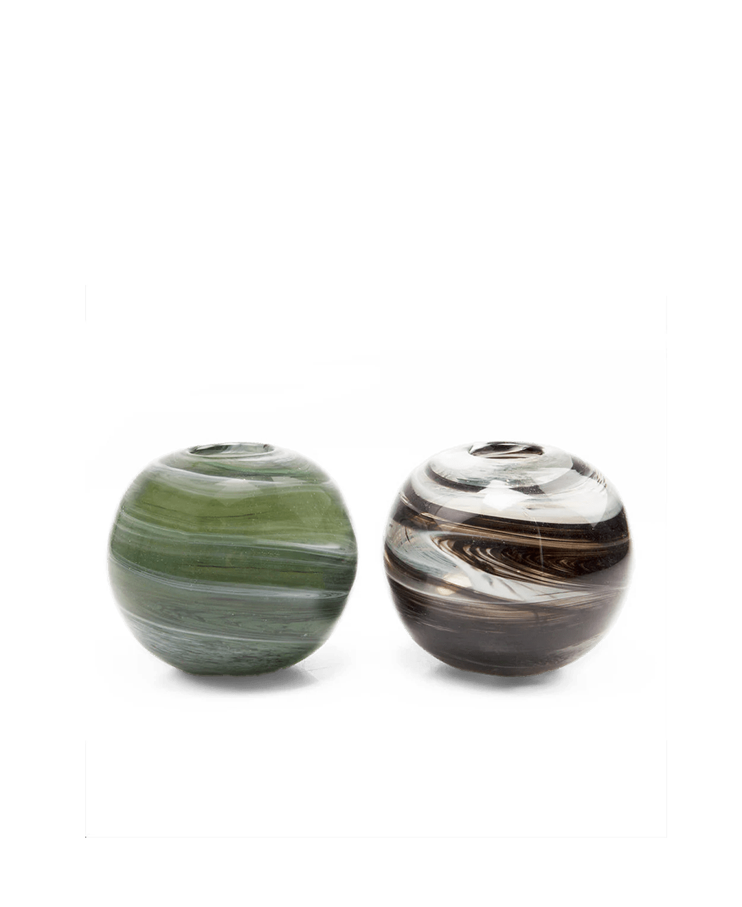 Black and Green Glass Modern Vase - Fuzzle - handmade by Chive 