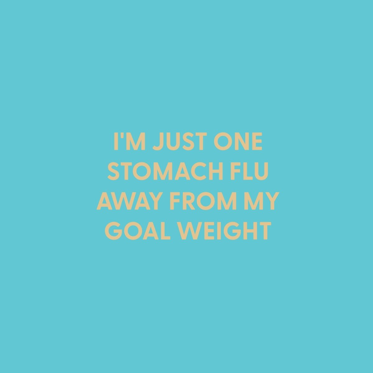 I'm just one stomach flu away from my goal weight - Greeting Card - Chive US Wholesale