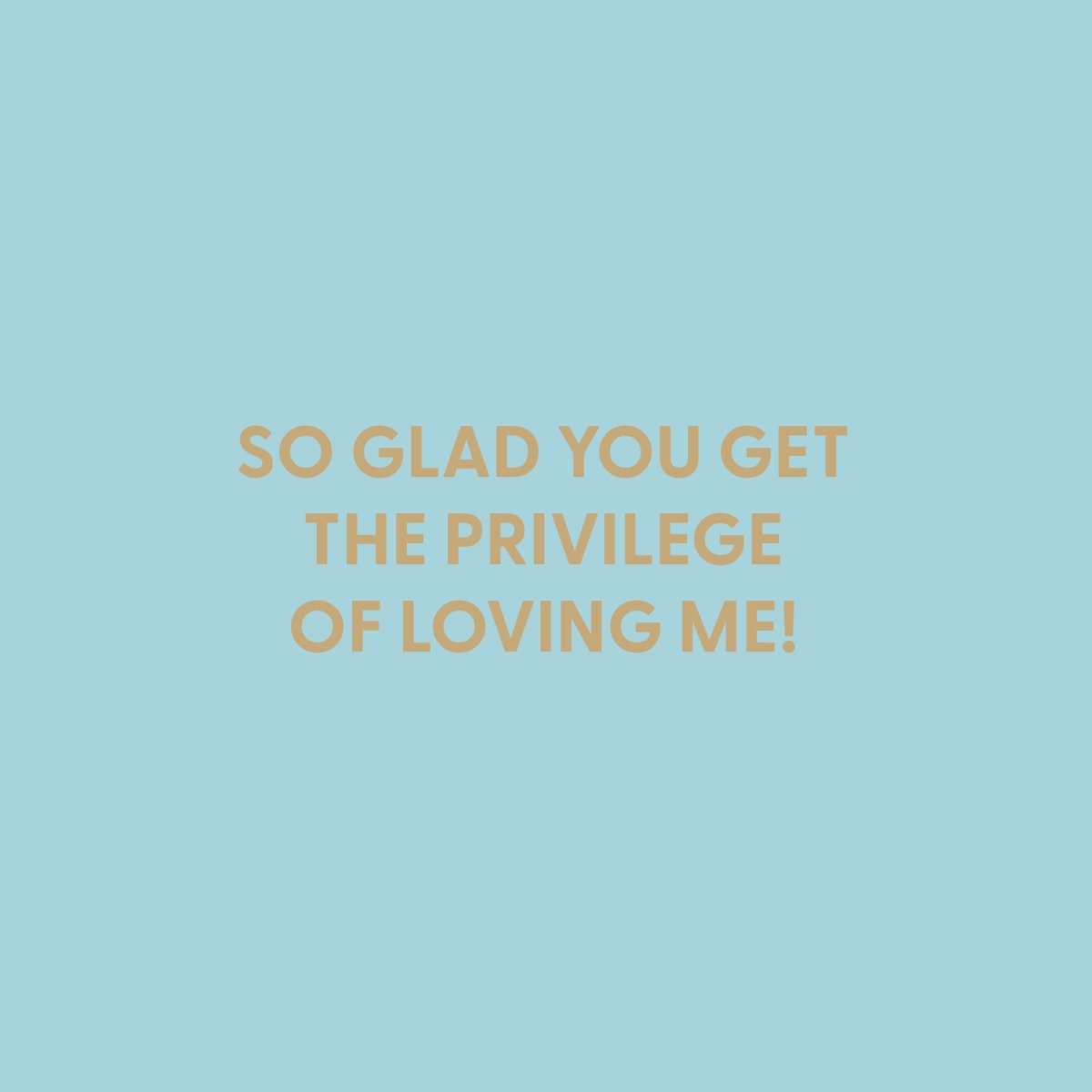 So glad you get the privilege of loving me! - Greeting Card - Chive US Wholesale