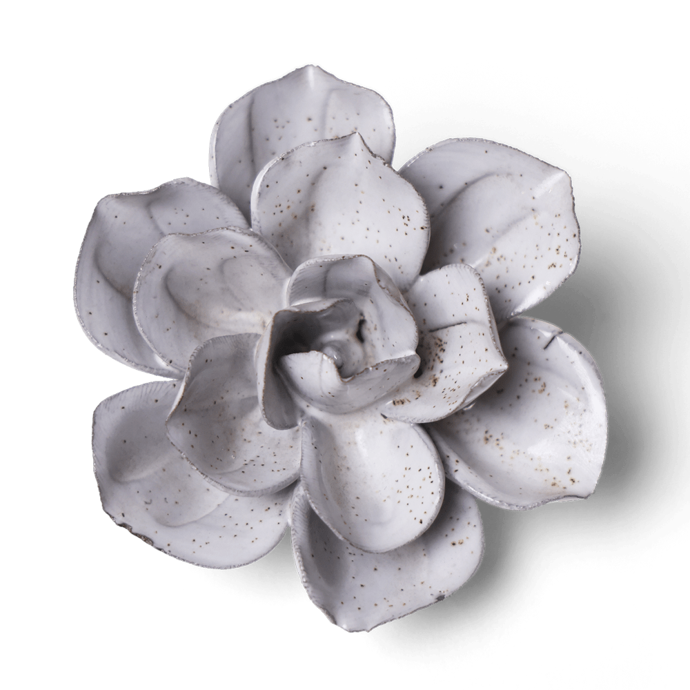 Japan Ceramic Flower White Speckle Gardenia - Chive US Wholesale