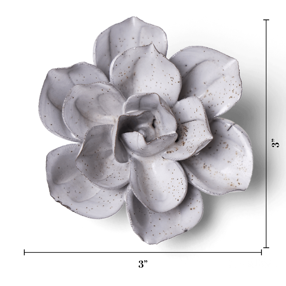 Japan Ceramic Flower White Speckle Gardenia - Chive US Wholesale