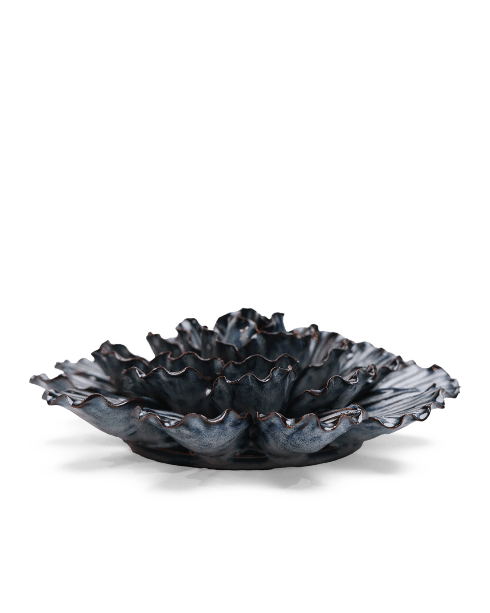 JA25 Navy Dinner Plate Dahlia - Chive US Wholesale