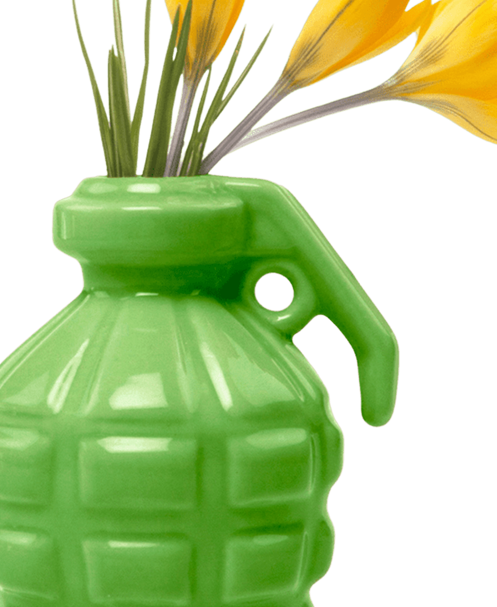 Kapow Ceramic Grenade Flower Vase Unique - Chive US Wholesale