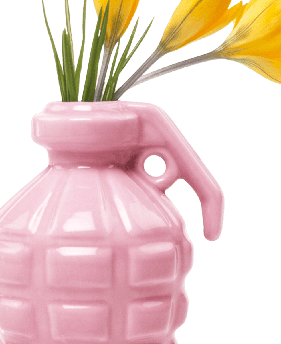 Kapow Ceramic Grenade Flower Vase Unique - Chive US Wholesale