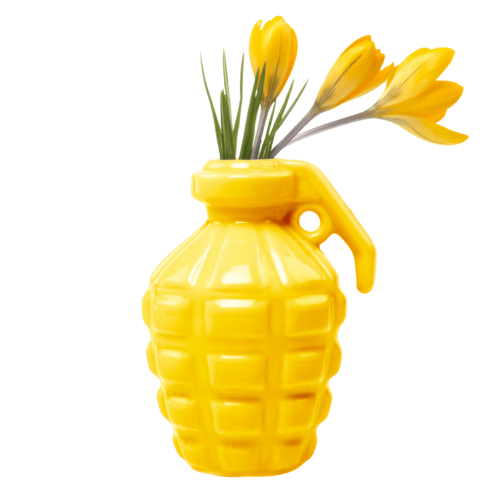 Kapow Ceramic Grenade Flower Vase Unique - Chive US Wholesale