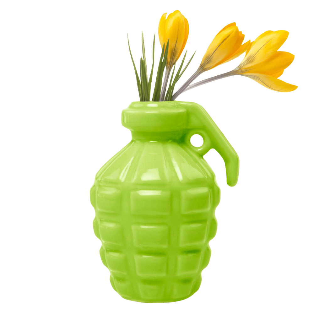 Kapow Ceramic Grenade Flower Vase Unique - Chive US Wholesale