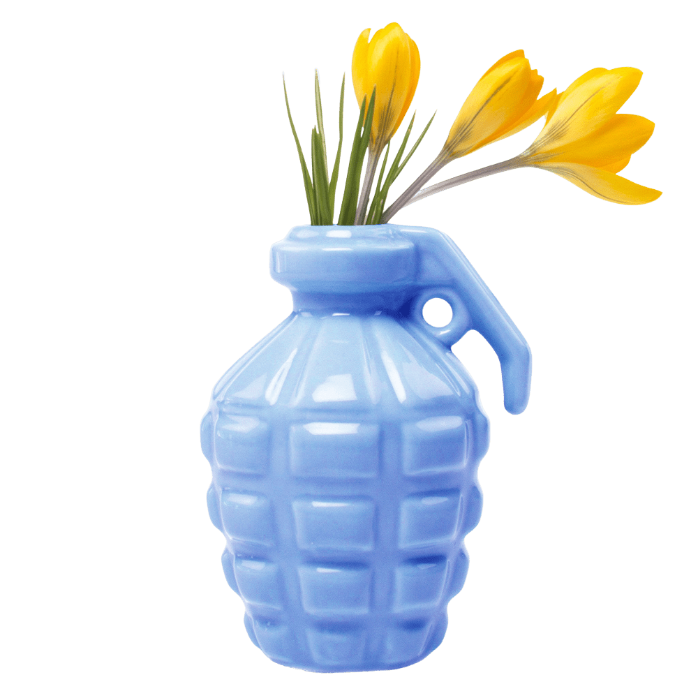 Kapow Ceramic Grenade Flower Vase Unique - Chive US Wholesale