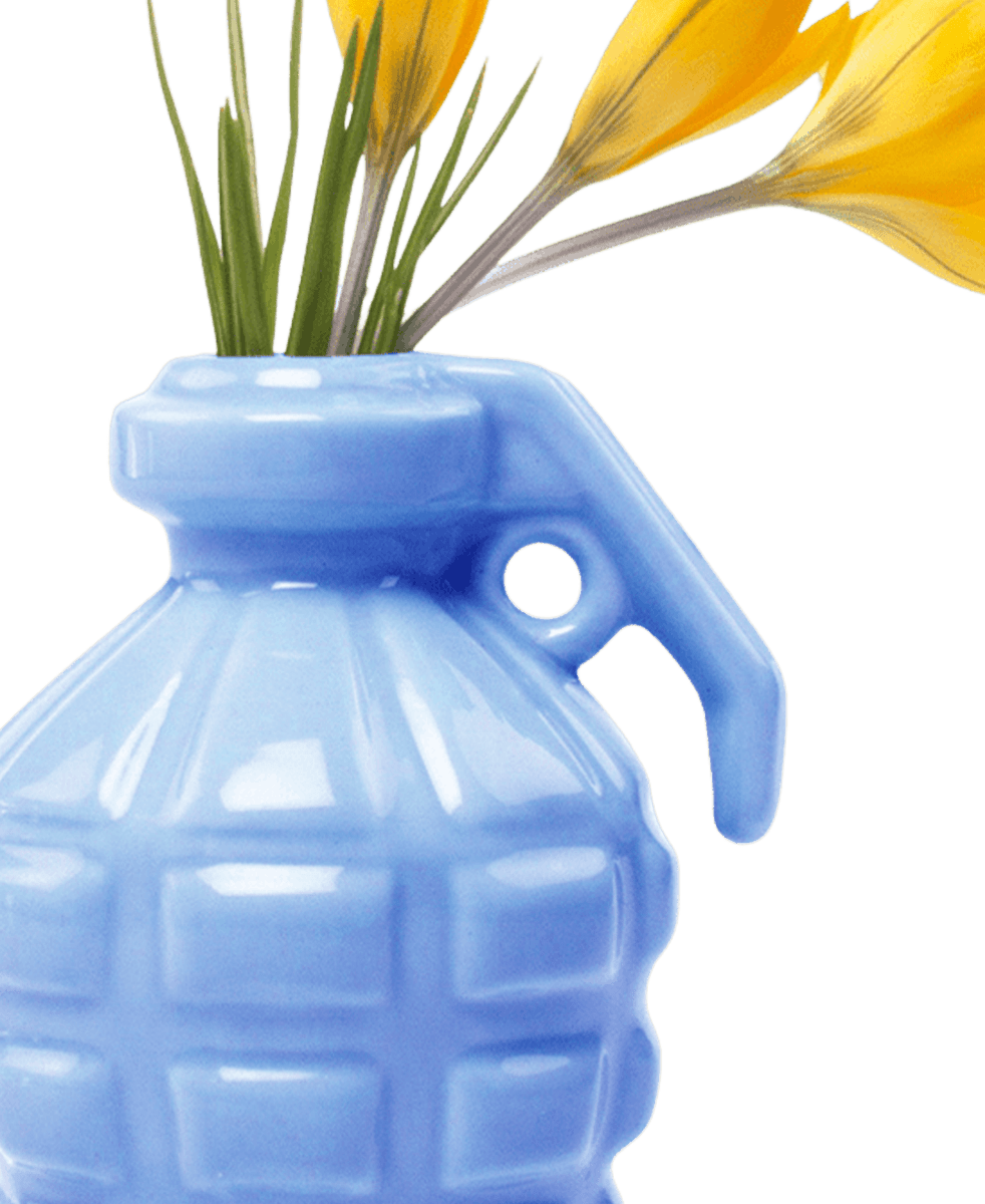 Kapow Ceramic Grenade Flower Vase Unique - Chive US Wholesale