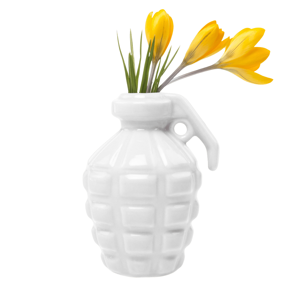 Kapow Ceramic Grenade Flower Vase Unique - Chive US Wholesale