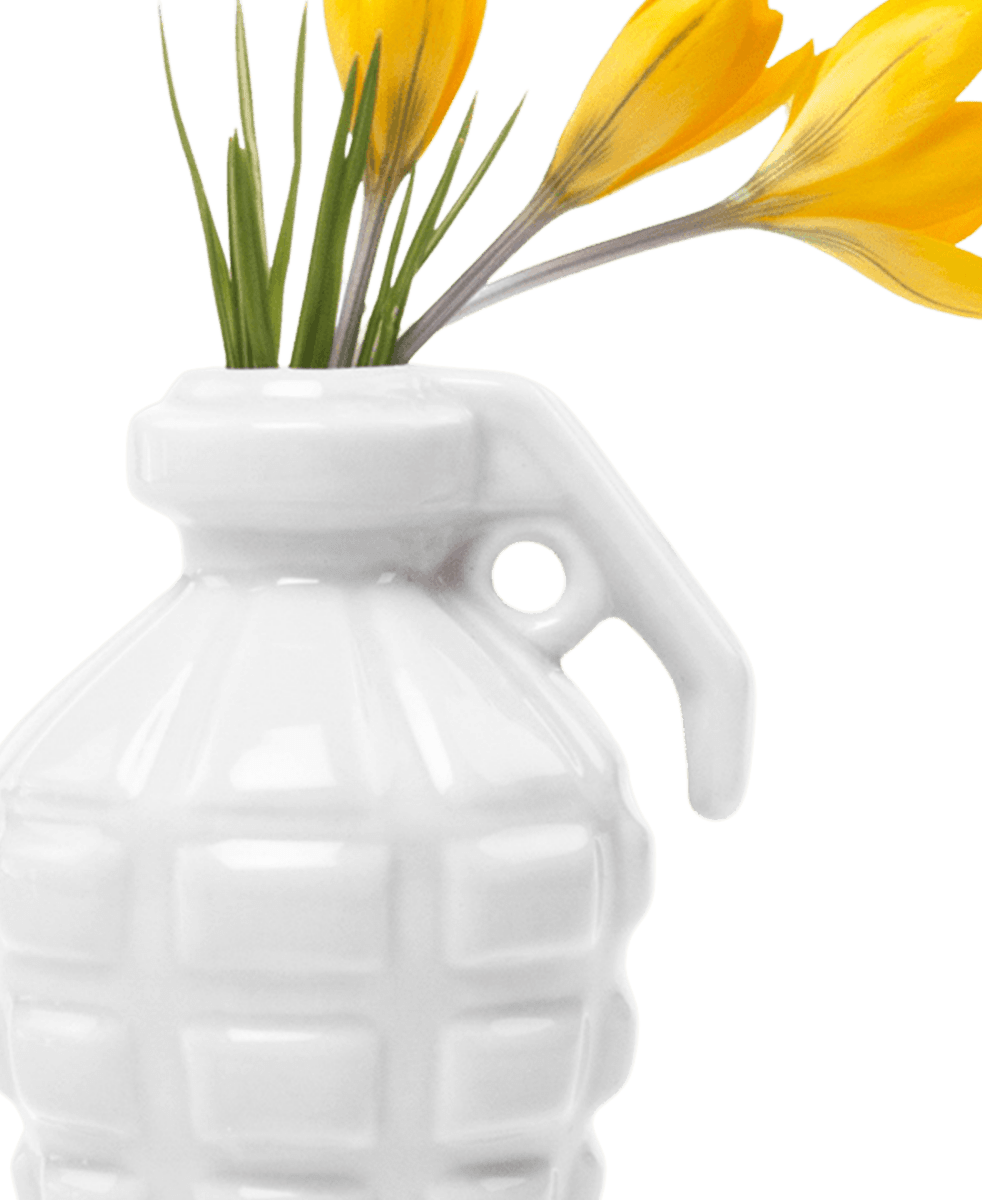 Kapow Ceramic Grenade Flower Vase Unique - Chive US Wholesale