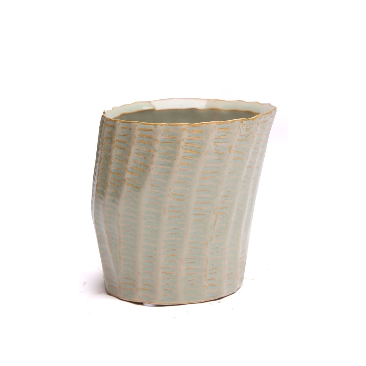 Katakana Ceramic Pot Planter - Chive US Wholesale