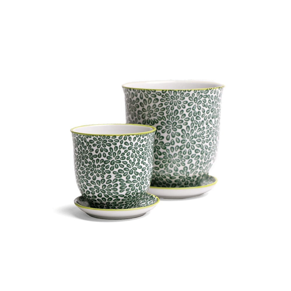 Liberte Porcelain Pot And Saucer Set With Drainage - Chive US Wholesale