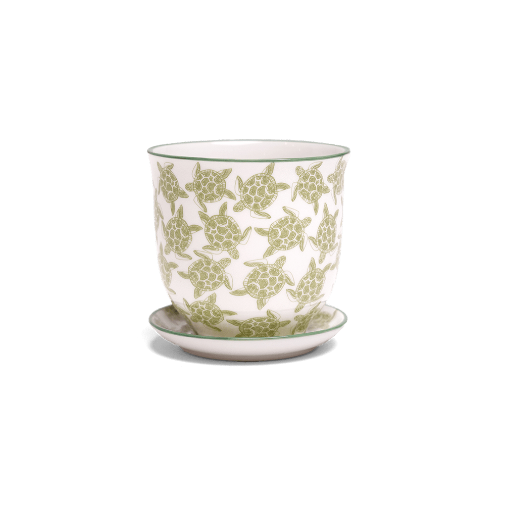 Liberte Porcelain Pot And Saucer Set With Drainage - Chive US Wholesale