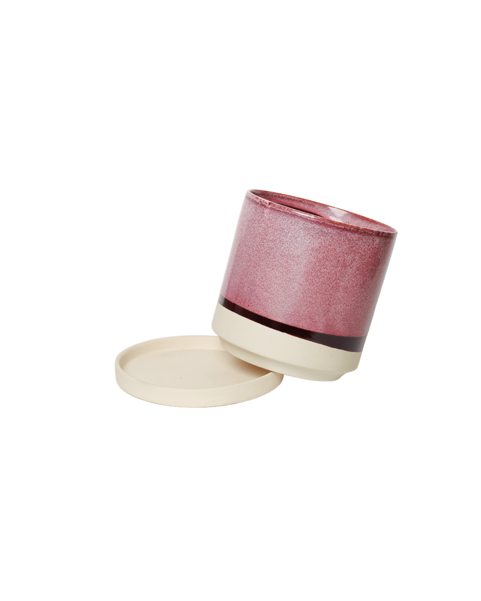 Minute Ceramic Pot And Saucer Set With Drainage - Chive US Wholesale