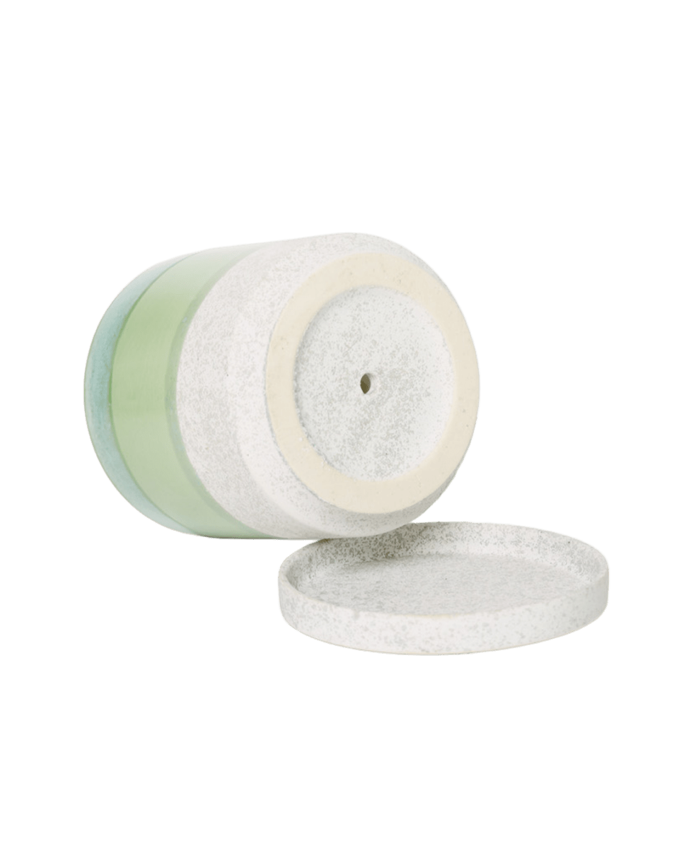 Minute Ceramic Pot And Saucer Set With Drainage - Chive US Wholesale