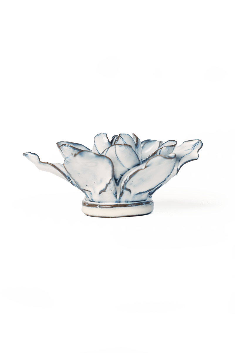 Nantucket Ceramic Flower Blue White Columbine - Chive US Wholesale