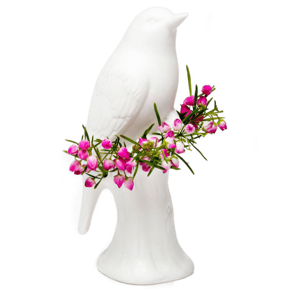 Bird Porcelain Modern Flower Vase - Chive US Wholesale