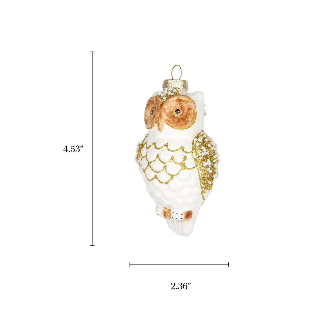 White Owl Ornament - Chive US Wholesale