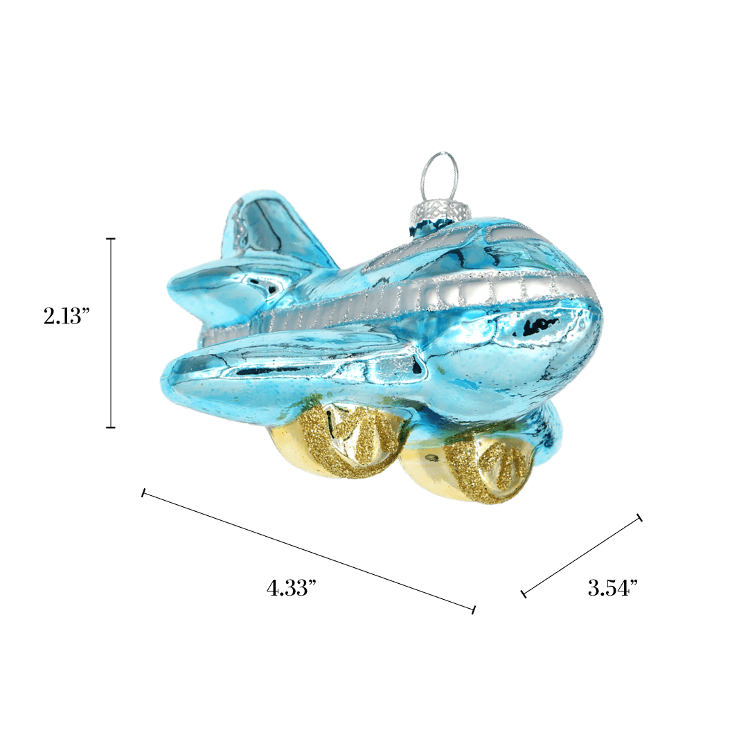Blue Airplane Ornament - Chive US Wholesale