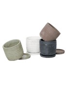 Paul Ceramic Pot And Saucer Set With Drainage - Chive US Wholesale