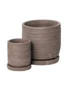 Paul Ceramic Pot And Saucer Set With Drainage - Chive US Wholesale