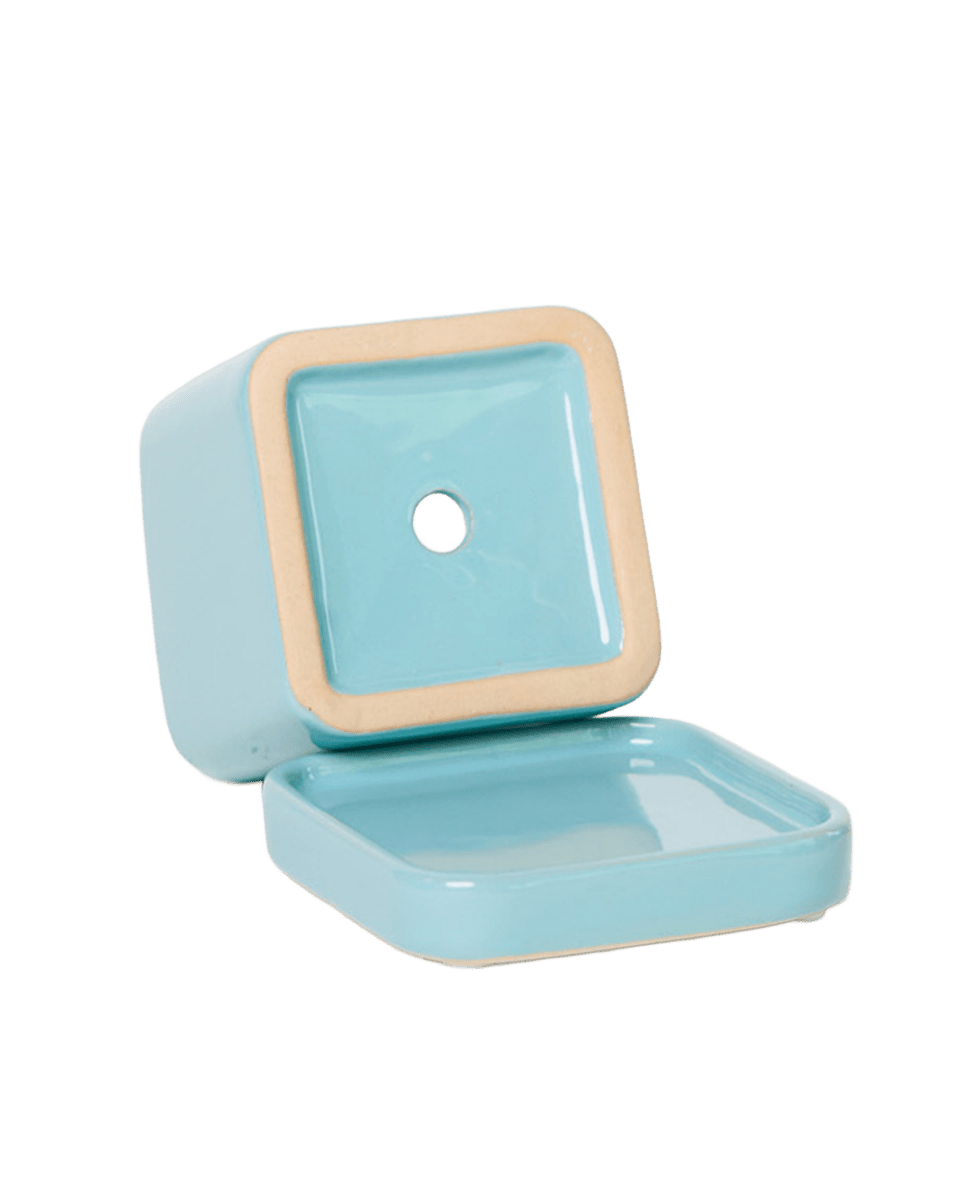 Svek Ceramic Pot And Saucer With Drainage Hole - Chive US Wholesale