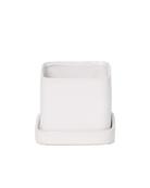 Svek Ceramic Pot And Saucer With Drainage Hole - Chive US Wholesale