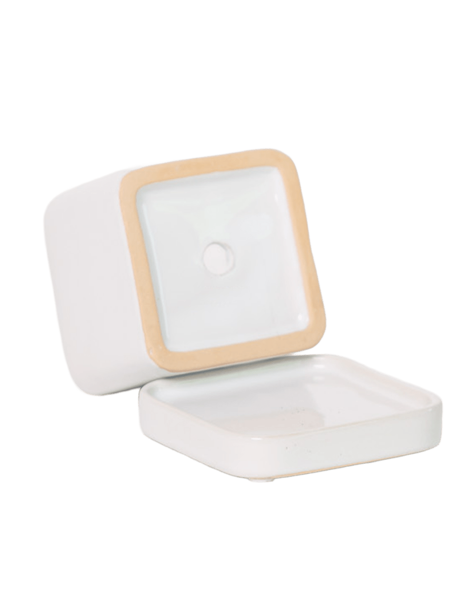 Svek Ceramic Pot And Saucer With Drainage Hole - Chive US Wholesale