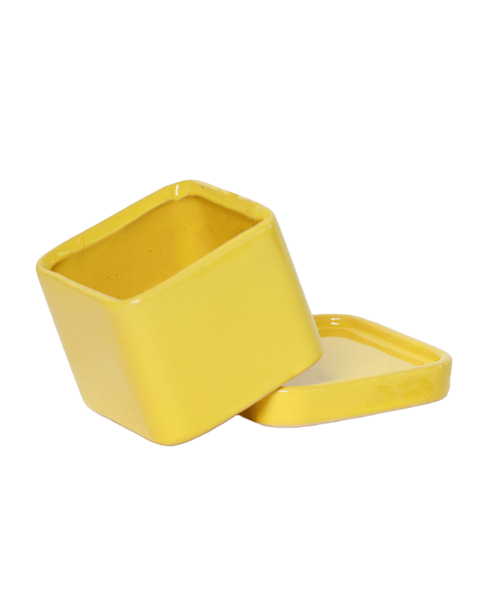 Svek Ceramic Pot And Saucer With Drainage Hole - Chive US Wholesale