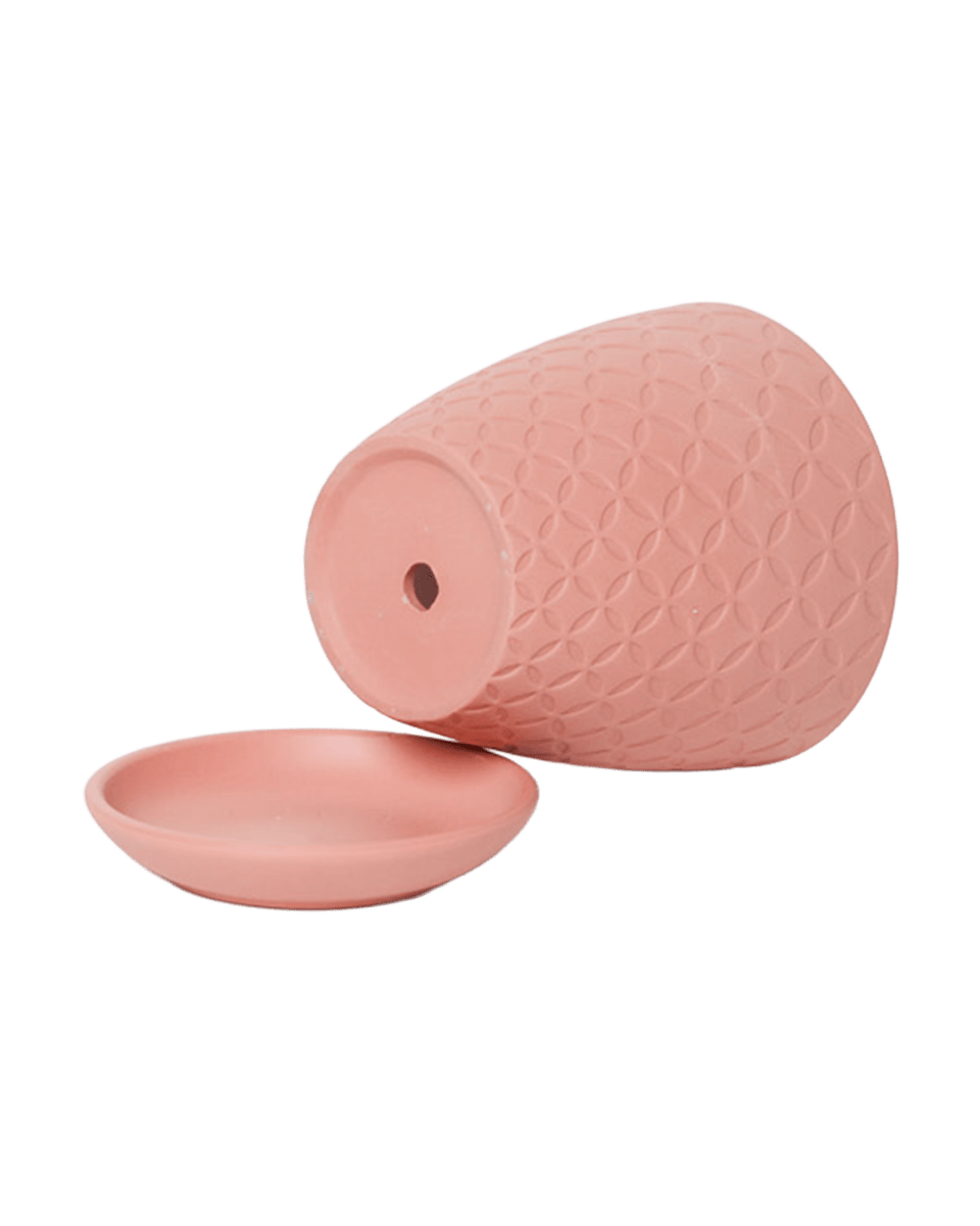 Virago 3.5" Porcelain Pot With Drainage Hole And Saucer - Chive US Wholesale