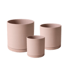 Dojo Porcelain Modern Indoor Plant Pot With Saucer Sets - Chive US Wholesale