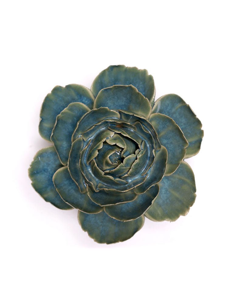 Ceramic Flowers With Keyhole For Hanging On Walls Collection 15 - Chive US Wholesale