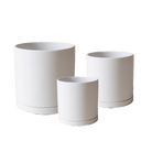 Dojo Porcelain Modern Indoor Plant Pot With Saucer Sets - Chive US Wholesale