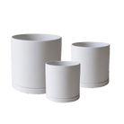 Dojo Porcelain Modern Indoor Plant Pot With Saucer Sets - Chive US Wholesale