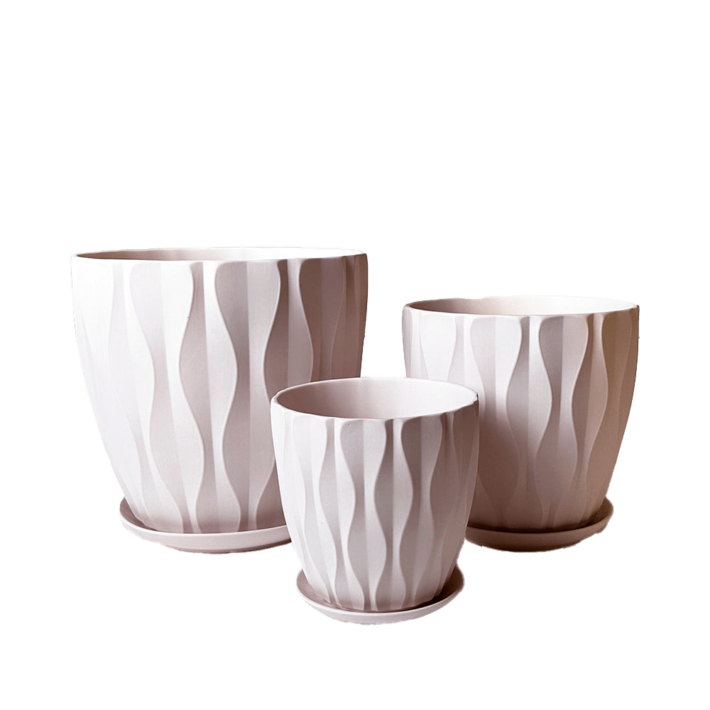 Virago Porcelain Pot With Drainage Hole And Saucer Sets - Chive US Wholesale